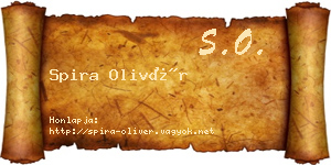 Spira Olivér névjegykártya